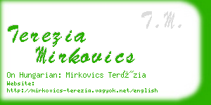 terezia mirkovics business card